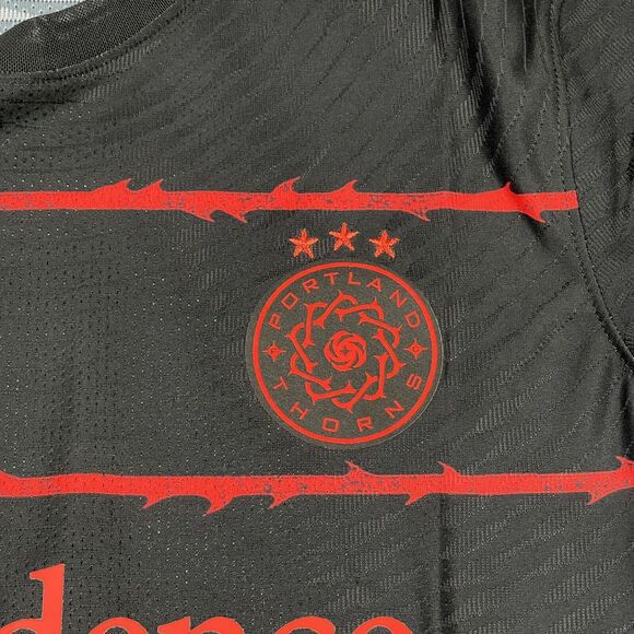 Nike Portland Thorns Jersey Womens Large Black Away Kit NWSL Soccer 23/24 Season - Picture 3 of 16